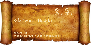 Kövesi Hedda névjegykártya